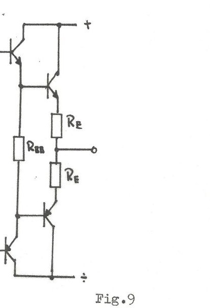 Fig. 9 — driver/output transistor schematic