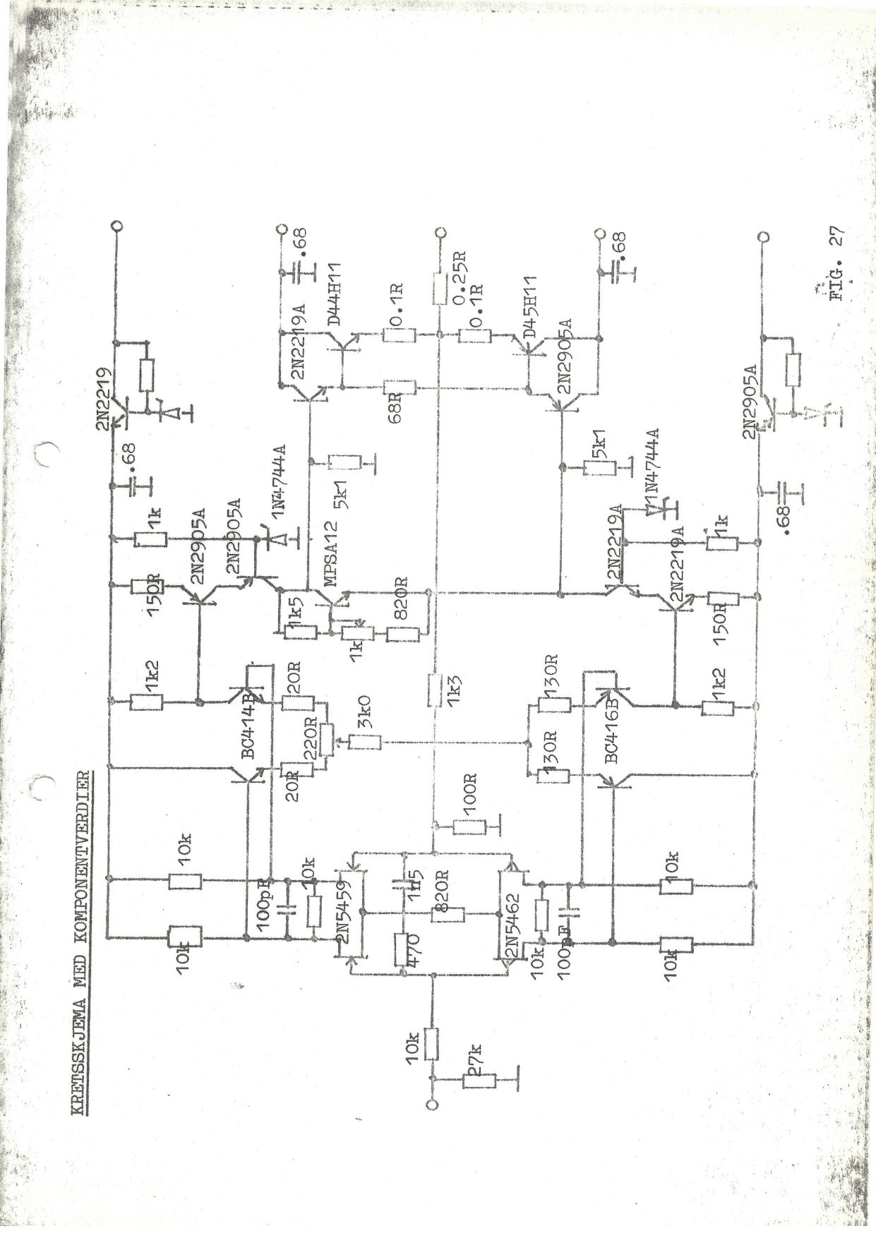 Fig. 27 — Circuit diagram with component values