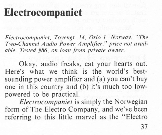 The Audio Critic 1976, page 1