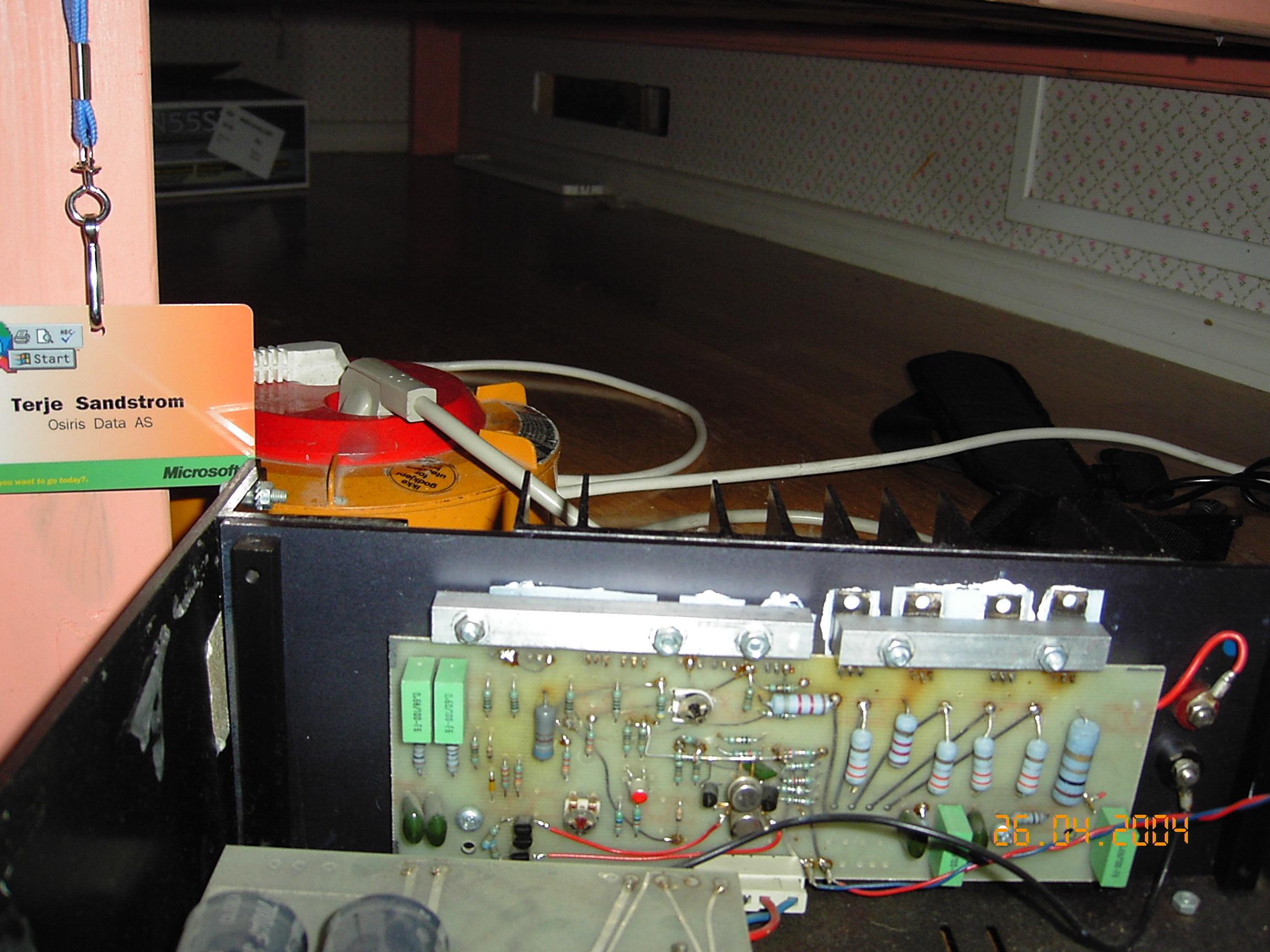 Amplifier with modified board